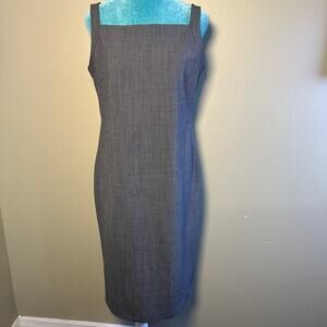 Harold's Quality Apparel dress Women 10 Gray check Sheath Wool Blend Lined